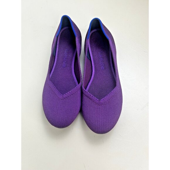 Rothy's The Flat Women's 7 Fig Purple Wine Knit Round Toe Ballet Shoes - Picture 11 of 14